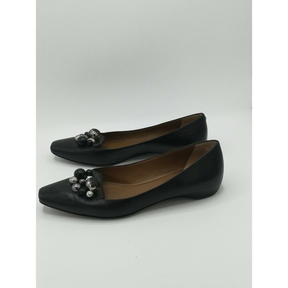 Aquatalia Black Ballet Flats With Jewels - Picture 5 of 12